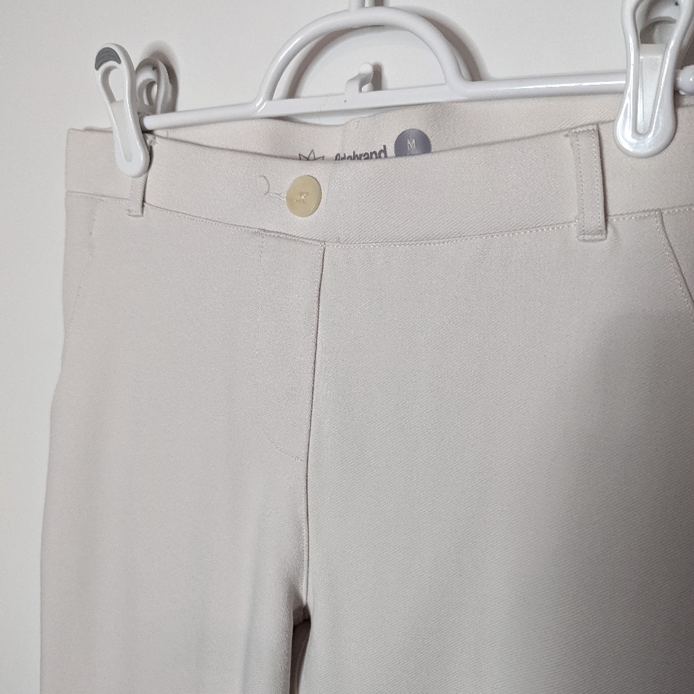 Betabrand Cream Skinny Pants